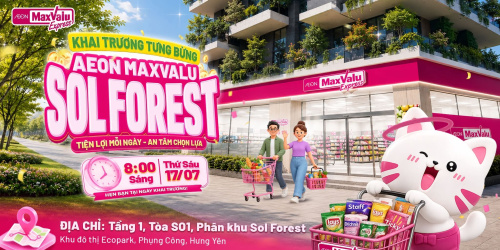WAON POINT TƯNG BỪNG KHAI TRƯƠNG TẠI SIÊU THỊ AEON MAXVALU SOL FOREST